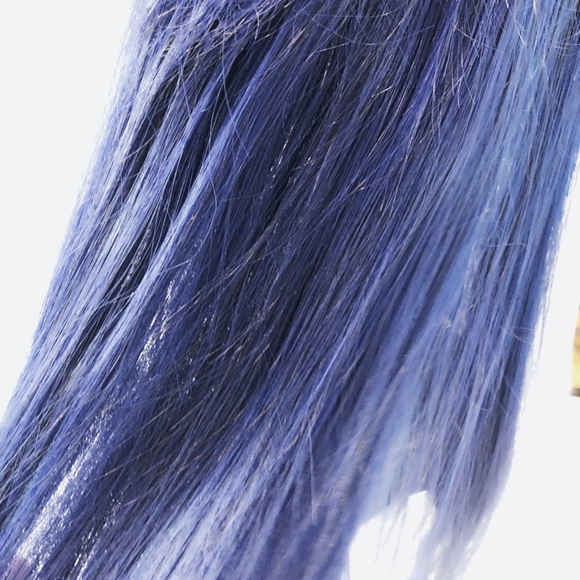 New Goddess length straight navy blue wig cosplay